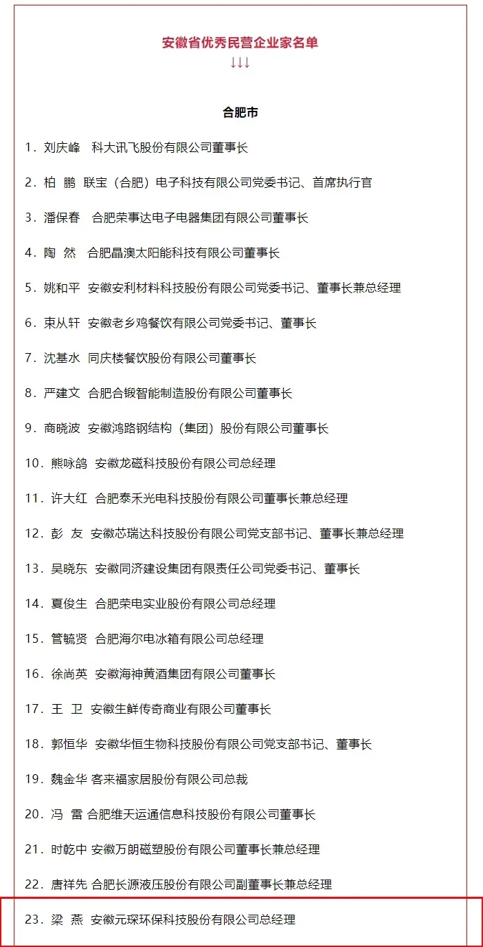 喜訊！元琛科技總經(jīng)理梁燕被授予“安徽省優(yōu)秀民營(yíng)企業(yè)家”稱(chēng)號(hào)
